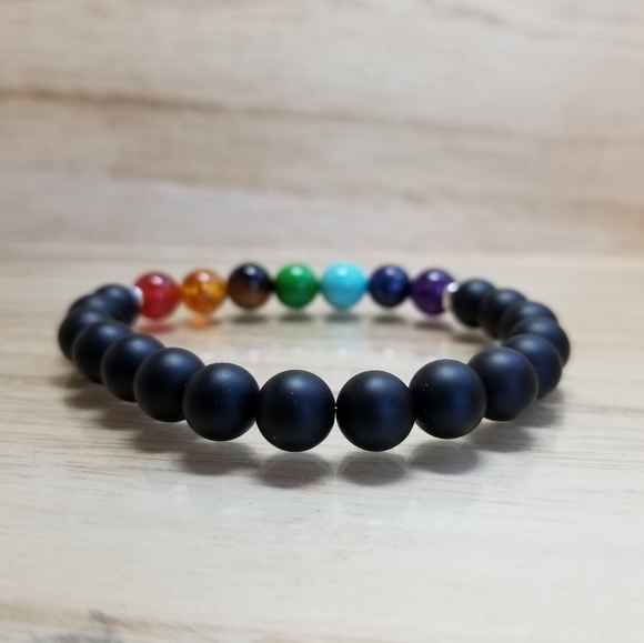 7 Chakra Healing Stretch Bracelet - Picture 5 of 8